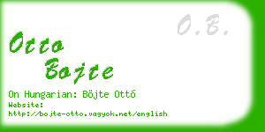otto bojte business card